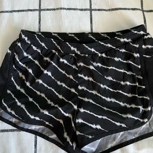 black exercise shorts